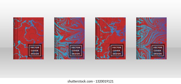 Mixture of acrylic paints. Liquid marble texture. Fluid art. Applicable for design cover, presentation, invitation, flyer, annual report, poster and business card, desing packaging - Vector