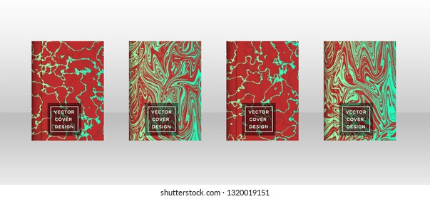 Mixture of acrylic paints. Liquid marble texture. Fluid art. Applicable for design cover, presentation, invitation, flyer, annual report, poster and business card, desing packaging - Vector