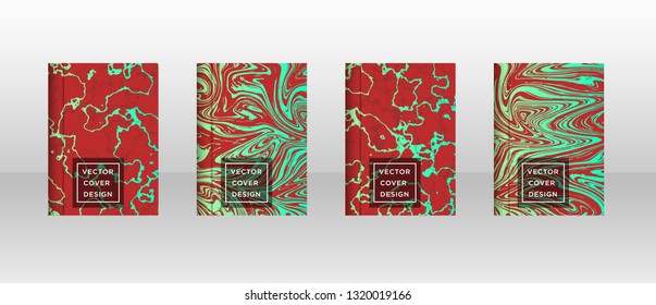 Mixture of acrylic paints. Liquid marble texture. Fluid art. Applicable for design cover, presentation, invitation, flyer, annual report, poster and business card, desing packaging - Vector