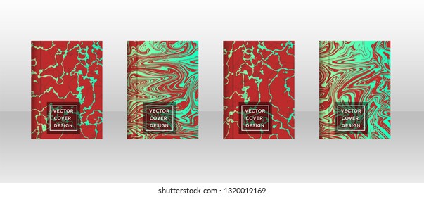 Mixture of acrylic paints. Liquid marble texture. Fluid art. Applicable for design cover, presentation, invitation, flyer, annual report, poster and business card, desing packaging - Vector