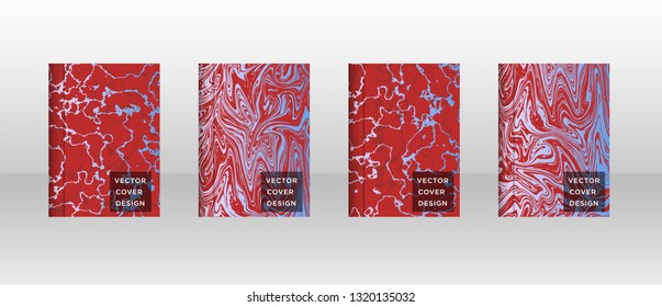Mixture of acrylic paints. Liquid marble texture. Fluid art. Applicable for design cover, presentation, invitation, flyer, annual report, poster and business card, desing packaging - Vector