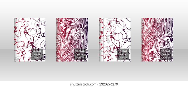 Mixture of acrylic paints. Liquid marble texture. Fluid art. Applicable for design cover, presentation, invitation, flyer, annual report, poster, desing packaging. Modern artwork - Vector