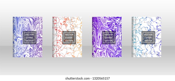 Mixture of acrylic paints. Liquid marble texture. Fluid art. Applicable for design cover, presentation, invitation, flyer, annual report, poster, desing packaging. Modern artwork - Vector