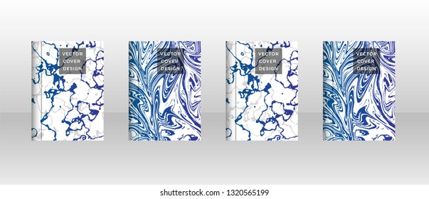 Mixture of acrylic paints. Liquid marble texture. Fluid art. Applicable for design cover, presentation, invitation, flyer, annual report, poster, desing packaging. Modern artwork - Vector
