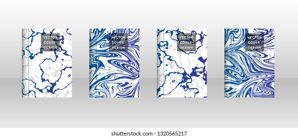 Mixture of acrylic paints. Liquid marble texture. Fluid art. Applicable for design cover, presentation, invitation, flyer, annual report, poster, desing packaging. Modern artwork - Vector