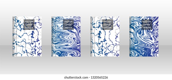 Mixture of acrylic paints. Liquid marble texture. Fluid art. Applicable for design cover, presentation, invitation, flyer, annual report, poster, desing packaging. Modern artwork - Vector