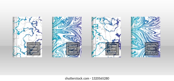 Mixture of acrylic paints. Liquid marble texture. Fluid art. Applicable for design cover, presentation, invitation, flyer, annual report, poster, desing packaging. Modern artwork - Vector