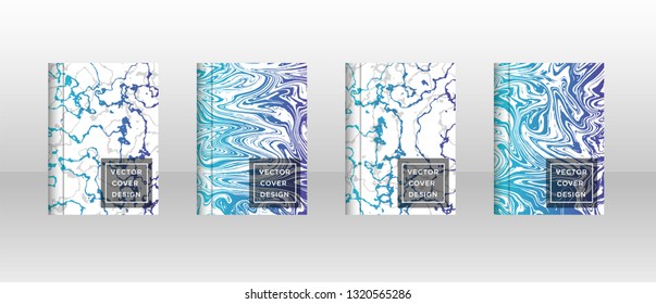 Mixture of acrylic paints. Liquid marble texture. Fluid art. Applicable for design cover, presentation, invitation, flyer, annual report, poster, desing packaging. Modern artwork - Vector