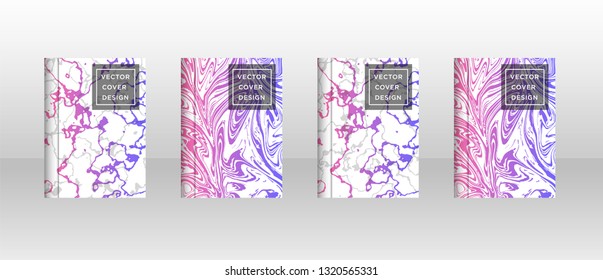 Mixture of acrylic paints. Liquid marble texture. Fluid art. Applicable for design cover, presentation, invitation, flyer, annual report, poster, desing packaging. Modern artwork - Vector