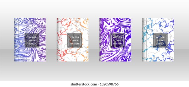 Mixture of acrylic paints. Liquid marble texture. Fluid art. Applicable for design cover, presentation, invitation, flyer, annual report, poster and business card, desing packaging - Vector