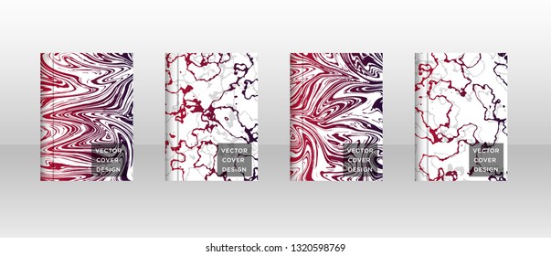 Mixture of acrylic paints. Liquid marble texture. Fluid art. Applicable for design cover, presentation, invitation, flyer, annual report, poster and business card, desing packaging - Vector
