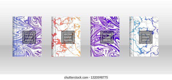 Mixture of acrylic paints. Liquid marble texture. Fluid art. Applicable for design cover, presentation, invitation, flyer, annual report, poster and business card, desing packaging - Vector