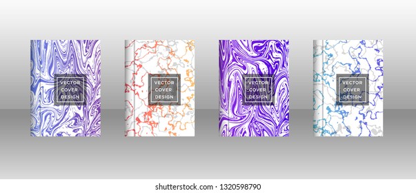 Mixture of acrylic paints. Liquid marble texture. Fluid art. Applicable for design cover, presentation, invitation, flyer, annual report, poster and business card, desing packaging - Vector