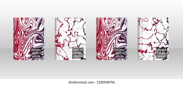 Mixture of acrylic paints. Liquid marble texture. Fluid art. Applicable for design cover, presentation, invitation, flyer, annual report, poster and business card, desing packaging - Vector