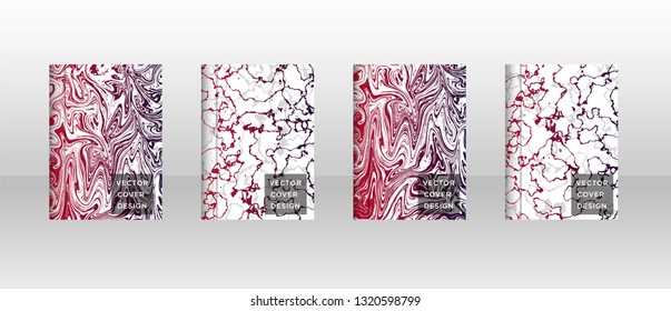 Mixture of acrylic paints. Liquid marble texture. Fluid art. Applicable for design cover, presentation, invitation, flyer, annual report, poster and business card, desing packaging - Vector