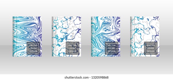 Mixture of acrylic paints. Liquid marble texture. Fluid art. Applicable for design cover, presentation, invitation, flyer, annual report, poster and business card, desing packaging - Vector