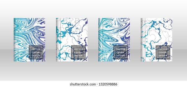 Mixture of acrylic paints. Liquid marble texture. Fluid art. Applicable for design cover, presentation, invitation, flyer, annual report, poster and business card, desing packaging - Vector