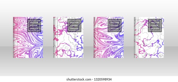 Mixture of acrylic paints. Liquid marble texture. Fluid art. Applicable for design cover, presentation, invitation, flyer, annual report, poster and business card, desing packaging - Vector