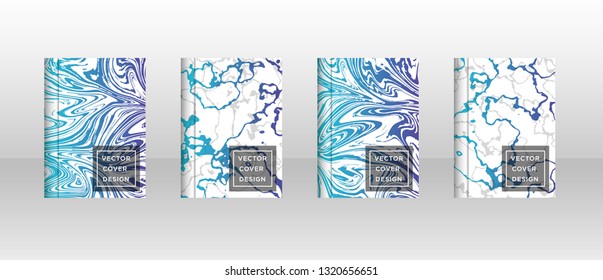 Mixture of acrylic paints. Liquid marble texture. Fluid art. Applicable for design cover, presentation, invitation, flyer, annual report, poster and business card, desing packaging - Vector