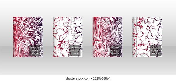 Mixture of acrylic paints. Liquid marble texture. Fluid art. Applicable for design cover, presentation, invitation, flyer, annual report, poster and business card, desing packaging - Vector