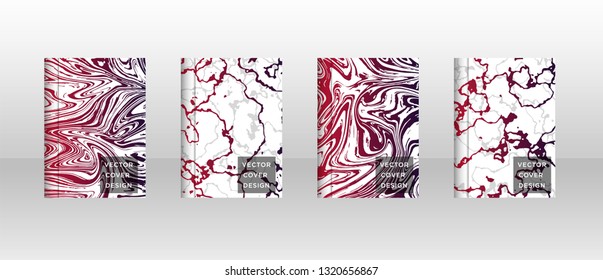 Mixture of acrylic paints. Liquid marble texture. Fluid art. Applicable for design cover, presentation, invitation, flyer, annual report, poster and business card, desing packaging - Vector