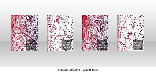 Mixture of acrylic paints. Liquid marble texture. Fluid art. Applicable for design cover, presentation, invitation, flyer, annual report, poster and business card, desing packaging - Vector