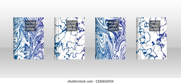 Mixture of acrylic paints. Liquid marble texture. Fluid art. Applicable for design cover, presentation, invitation, flyer, annual report, poster and business card, desing packaging - Vector