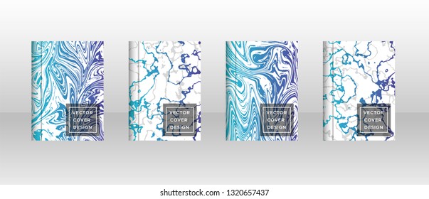 Mixture of acrylic paints. Liquid marble texture. Fluid art. Applicable for design cover, presentation, invitation, flyer, annual report, poster and business card, desing packaging - Vector