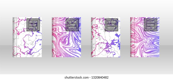 Mixture of acrylic paints. Liquid marble texture. Fluid art. Applicable for design cover, presentation, invitation, flyer, annual report, poster and business card, desing packaging - Vector