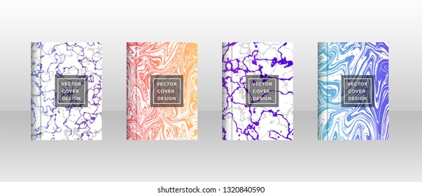 Mixture of acrylic paints. Liquid marble texture. Fluid art. Applicable for design cover, presentation, invitation, flyer, annual report, poster and business card, desing packaging - Vector