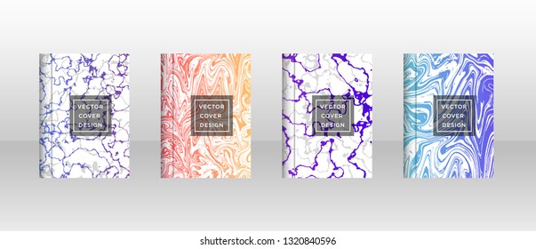 Mixture of acrylic paints. Liquid marble texture. Fluid art. Applicable for design cover, presentation, invitation, flyer, annual report, poster and business card, desing packaging - Vector