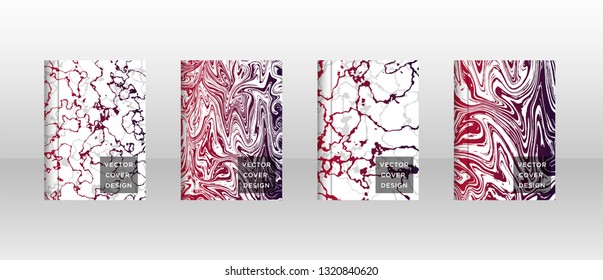 Mixture of acrylic paints. Liquid marble texture. Fluid art. Applicable for design cover, presentation, invitation, flyer, annual report, poster and business card, desing packaging - Vector