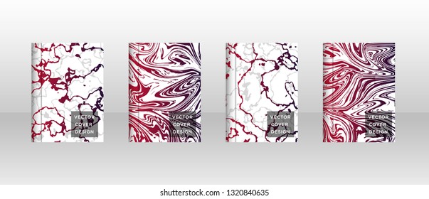 Mixture of acrylic paints. Liquid marble texture. Fluid art. Applicable for design cover, presentation, invitation, flyer, annual report, poster and business card, desing packaging - Vector