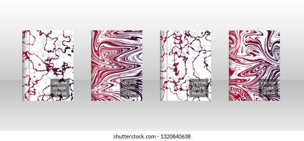 Mixture of acrylic paints. Liquid marble texture. Fluid art. Applicable for design cover, presentation, invitation, flyer, annual report, poster and business card, desing packaging - Vector