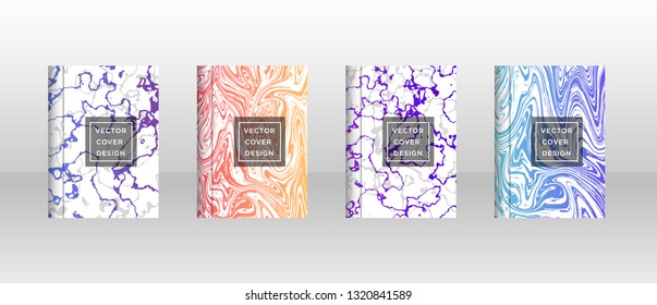 Mixture of acrylic paints. Liquid marble texture. Fluid art. Applicable for design cover, presentation, invitation, flyer, annual report, poster and business card, desing packaging - Vector