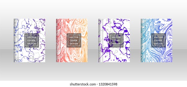 Mixture of acrylic paints. Liquid marble texture. Fluid art. Applicable for design cover, presentation, invitation, flyer, annual report, poster and business card, desing packaging - Vector