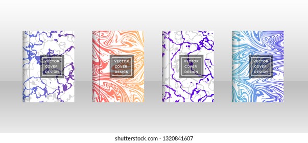 Mixture of acrylic paints. Liquid marble texture. Fluid art. Applicable for design cover, presentation, invitation, flyer, annual report, poster and business card, desing packaging - Vector
