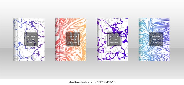 Mixture of acrylic paints. Liquid marble texture. Fluid art. Applicable for design cover, presentation, invitation, flyer, annual report, poster and business card, desing packaging - Vector