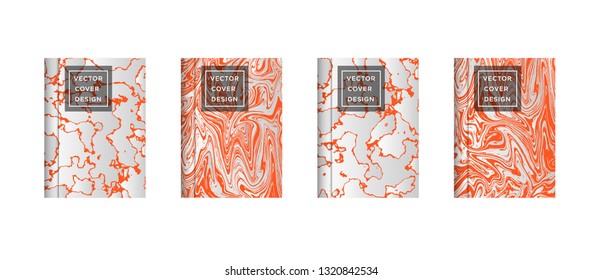 Mixture of acrylic paints. Liquid marble texture. Fluid art. Applicable for design cover, presentation, invitation, flyer, annual report, poster and business card, desing packaging - Vector
