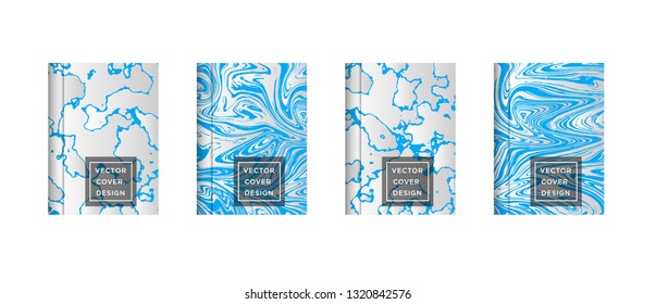 Mixture of acrylic paints. Liquid marble texture. Fluid art. Applicable for design cover, presentation, invitation, flyer, annual report, poster and business card, desing packaging - Vector
