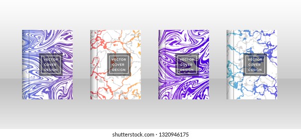 Mixture of acrylic paints. Liquid marble texture. Fluid art. Applicable for design cover, presentation, invitation, flyer, annual report, poster and business card, desing packaging - Vector