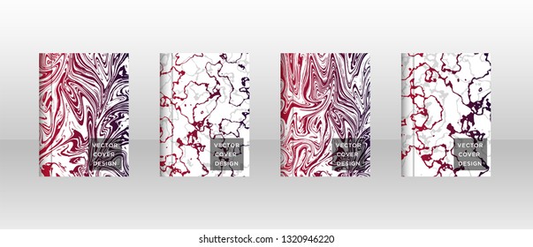Mixture of acrylic paints. Liquid marble texture. Fluid art. Applicable for design cover, presentation, invitation, flyer, annual report, poster and business card, desing packaging - Vector