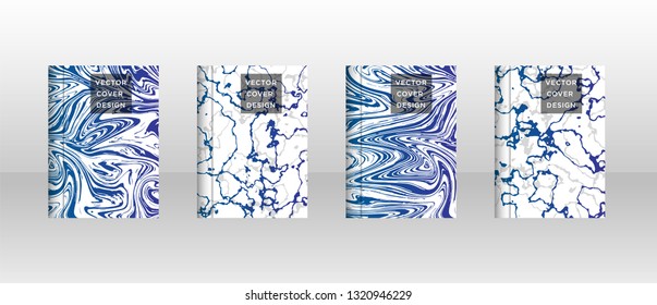 Mixture of acrylic paints. Liquid marble texture. Fluid art. Applicable for design cover, presentation, invitation, flyer, annual report, poster and business card, desing packaging - Vector