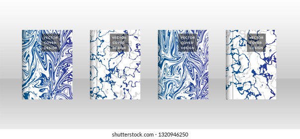 Mixture of acrylic paints. Liquid marble texture. Fluid art. Applicable for design cover, presentation, invitation, flyer, annual report, poster and business card, desing packaging - Vector