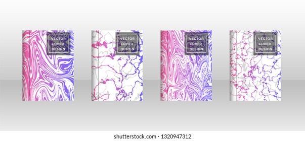 Mixture of acrylic paints. Liquid marble texture. Fluid art. Applicable for design cover, presentation, invitation, flyer, annual report, poster and business card, desing packaging - Vector