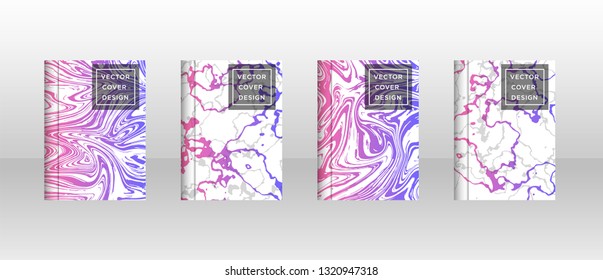 Mixture of acrylic paints. Liquid marble texture. Fluid art. Applicable for design cover, presentation, invitation, flyer, annual report, poster and business card, desing packaging - Vector