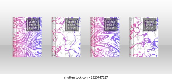 Mixture of acrylic paints. Liquid marble texture. Fluid art. Applicable for design cover, presentation, invitation, flyer, annual report, poster and business card, desing packaging - Vector