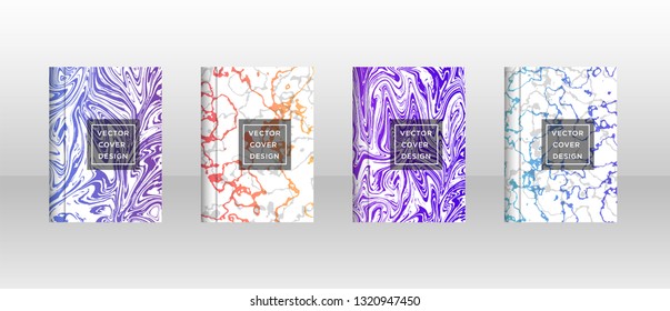 Mixture of acrylic paints. Liquid marble texture. Fluid art. Applicable for design cover, presentation, invitation, flyer, annual report, poster and business card, desing packaging - Vector