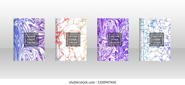 Mixture of acrylic paints. Liquid marble texture. Fluid art. Applicable for design cover, presentation, invitation, flyer, annual report, poster and business card, desing packaging - Vector