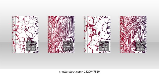 Mixture of acrylic paints. Liquid marble texture. Fluid art. Applicable for design cover, presentation, invitation, flyer, annual report, poster and business card, desing packaging - Vector